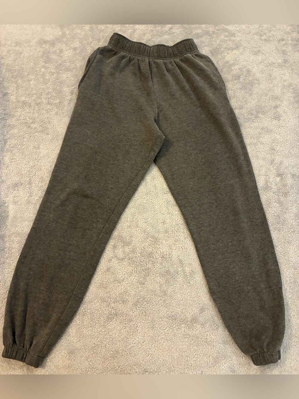 Men’s Athletic Works Charcoal Gray Elastic Waist Jogger Sweatpants Size Small